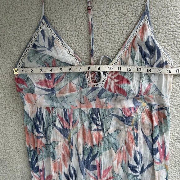 Rip Curl Sea Breeze Maxi Dress Beach Tropical Floral White Size XL - Picture 10 of 12